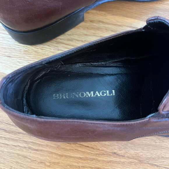 Bruno Magli Raging Dark Brown / Oxblood Leather Slip-On Loafer Dress Shoe - 11 main image 5